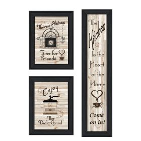 "The Kitchen Collection I" 3-Piece Vignette by Millwork Engineering, Black Frame