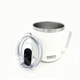 Spill-Proof For Car Use 40 Oz Tritan Insulated Tumbler - With Handle, Easy To Clean, Ideal For Teachers & Doctors, Perfect Holiday Gift (Option: TKUS01 005 02  White)