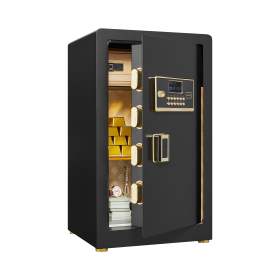 Security Electronic Steel Home Safe, Anti-Theft Digital Security Lock Box With Smart Alert System, Removable Shelf, Mute Function, Personal Docum (Color: Black)