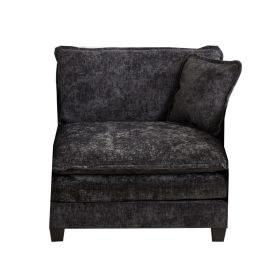 Cloud Sofa One Seat  Armrests Are Not Included  Modern Sectional Couch, For Living Room Bedroom And Apartment, Comfy Double Layer Upholstered Sea (Color: Black)
