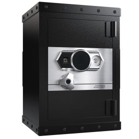 Three-lock Safe, Measuring 24.4 X 16.5 X 14.9 , Suitable For Home And Office Use, Large Steel Digital Safe Equipped With A Digital Lock. (Color: Black)