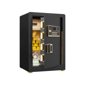 Solid Alloy Steel Office Hotel Home Safe, Security Digital Safes Box With Electronic Keypad, Spare Key, Smart Alert, Mute Mode, Anti-Theft Safe F (Color: Black)