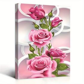 A Canvas Painting With A Wooden Frame, Ready To Hang, Featuring Charming Waterdrop Decorations - Framed Canvas Wall Art Perfect Choice For Living (Option: 36x24inch)