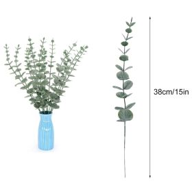 20 Pcs Artificial Eucalyptus Leaves Stems Real Touch Greenery Branch In Bulk (Option: W13688189)