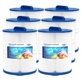 6 Pack PAS50SV-F2M Hot Tub Spa Filter Cartridge, Compatible With Unicel 6CH-502, Filbur FC-0311, Master Deluxe M60506, Magnum AR50, Baleen AK-901 (Option: W13780404)
