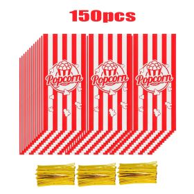 150 Pcs Plastic Popcorn Bags (Option: W13688172)