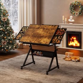 1500 Pieces Jigsaw Puzzle Metal Table Board For Adults Gift With 4 Trays Black (Color: Black)