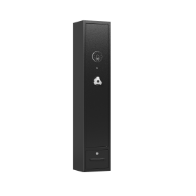4 - Gun Capacity Rifle Safe. Holds Rifles, Pistols, Shotguns. Digital Lock For Quick Access. Removable Shelf. Special Gun Rack For Scoped Rifles. (Color: Black)