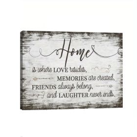A Canvas With A Wooden Frame, Ready To Hang, Wooden Frame Farmhouse-style Wall Decoration 'Home Is A Sweet Haven' Decor, 'Love Is Here,' Framed W (Option: 36x24inch)