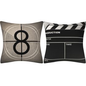 2 Pack Movie Theater Pillow Covers (Option: W13613500)
